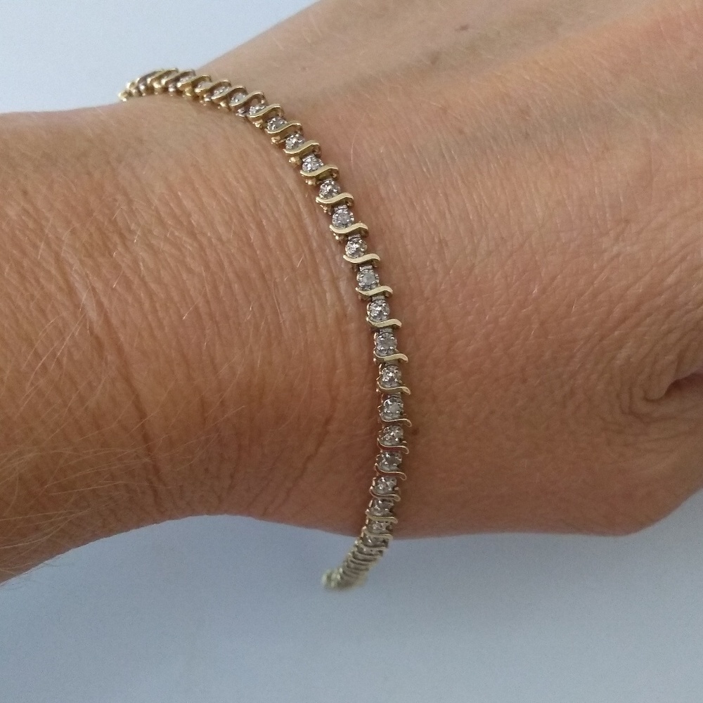 Dainty tennis bracelet